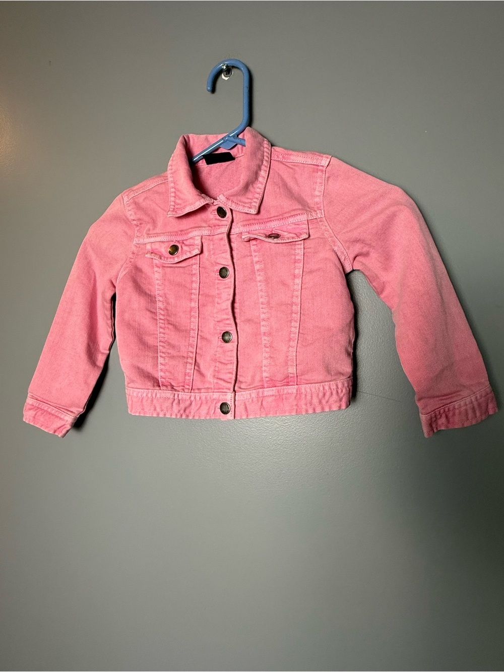 OshKosh B'Gosh Genuine Kids Pink Denim Jean Jacket Sz 4T